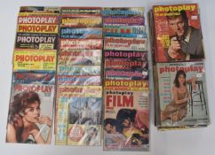 Over 100 Photoplay magazines mainly dating from the 1960's and 1970's featuring various film and