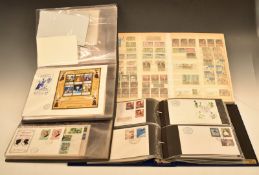 An album of Eire first day covers, two albums of St Vincent covers and a stockbook