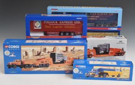 Six Corgi Classics diecast model vehicles comprising Siddle Cook Scammell Constructor and 24 Wheel