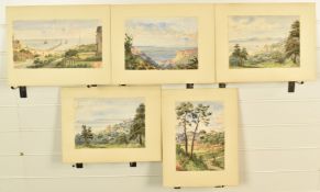 Margaret Wedderburn (1828-1974) and Elizabeth Wedderburn (1827-1876) five watercolours of