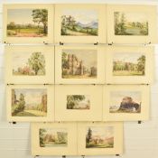 Margaret Wedderburn (1828-1974) and Elizabeth Wedderburn (1827-1876) eleven watercolours to