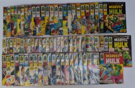 Approximately 150 Mighty World of Marvel comics dating from the 1970's.