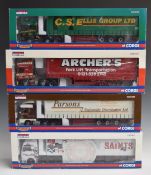 Four Corgi Hauliers of Renown 1:50 scale limited edition diecast model HGVs comprising C.S. Ellis