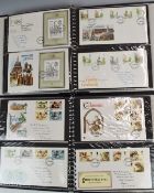 Mint and used GB Commonwealth and world stamp collection with postal history in six albums including