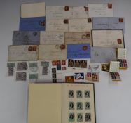 Twelve Victorian 1d red covers imperf/perf, two pre-decimal covers and various loose GB stamps in