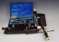 Melody Maker alto clarinet registration number 73034, in fitted case together with Aulos tenor and