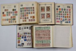 A world stamps collection in various old albums including the Criterion, the Strand (x2), the Lord