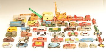 Forty-five Corgi and Dinky diecast model vehicles including Supertoys, James Bond 007 Lotus