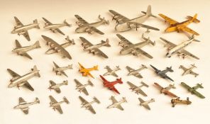 Twenty-nine Dinky Toys and Dinky Supertoys diecast model aeroplanes including Shetland, York, Flying