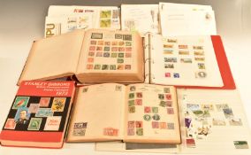 GB and world stamp collection from QV issues to QEII, in seven volumes including 'the Triumph' stamp
