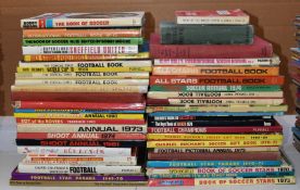 Forty-five football related books and annuals from the 1960s-80's including Shoot, Roy of the