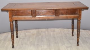 Oak or similar table, L160 x D69 x H80cm