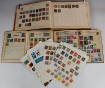Improved postage stamp album with an early issues GB, Commonwealth and world mint and used stamps