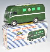 Dinky Supertoys diecast model BBC TV Mobile Control Room with green body and grey stripe, roof and