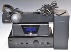 Kenwood KA-660D stereo amplifier, Roberts MP-23 sound system, Orbitsound M10 sound bar speaker and
