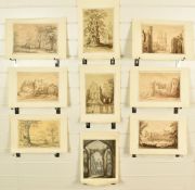 Alicia Henrietta Wedderburn, later Lady Hope (1823-1900) nine pen and ink studies comprising