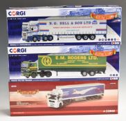 Three Corgi Hauliers of Renown 1:50 scale limited edition diecast model HGVs comprising N.G.