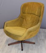 Reeves and Thomas retro / mid century modern egg chair with faux rosewood metal base