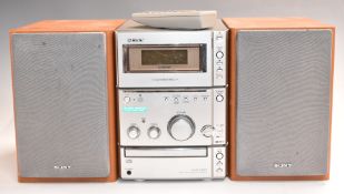 Sony CMT-CPX1 micro hifi featuring cassette deck, amplifier/tuner, CD player