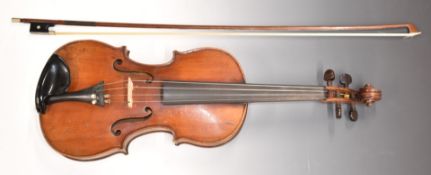Late 19th / early 20thC violin labelled 'copied Antonius Stradivarius Cremonensis 1721', having