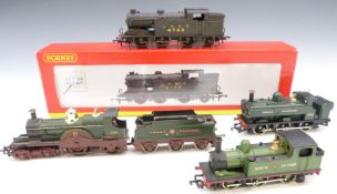 Four 00 gauge locomotives comprising Hornby LNER N2 tank R2251, Hornby Great Western Pannier tank,