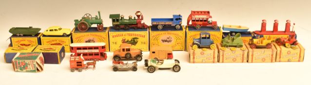 Eighteen Moko Lesney Matchbox Series and Charbens diecast model vehicles, some in original boxes,