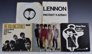 Approximately 40 singles mostly Rolling Stones, Beatles and Apple