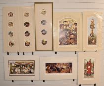 Eight Linda Jane Smith signed limited edition novelty cat prints comprising 'Birds Eye View' 46/850,