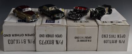 Four Franklin Mint diecast model Bentley cars comprising 1929 4.5 Litre Blower, 1947 Mark IV, 1955