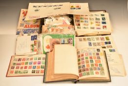 GB and world stamp collection in albums and loose in a tin.