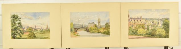 Margaret Wedderburn (1828-1974) and Elizabeth Wedderburn (1827-1876) three watercolours of Bath, all