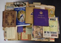Vintage tourist guidebooks, maps and ephemera including volumes of Picturesque Views of Seats of the
