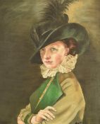 Oil on canvas portrait of a lady 