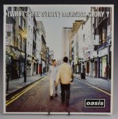 Oasis - (What's The Story) Morning Glory? (CRELP189). Records, covers and die cut black inners