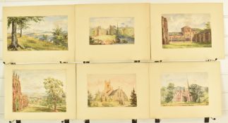 Margaret Wedderburn (1828-1974) and Elizabeth Wedderburn (1827-1876) six watercolours, to include