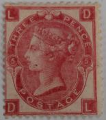 1867-80 QV SP 3d rose SG103 pl 5 fresh deep colour M/M with gum