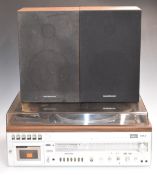 Vintage Aiwa AF-5090 music centre hifi and National Panasonic SB 208 speakers with 2 pin din