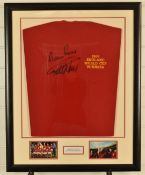 Geoff Hurst and Martin Peters signed 1966 England World Cup Winners football shirt and photograph