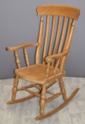 Beech Windsor rocking chair