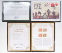 1924 and 1925 British Empire Exhibition mint pairs and limited edition KGV WW1 silver half crown