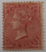 1855-57 QV SP SG66 WMK large garter M/M with gum