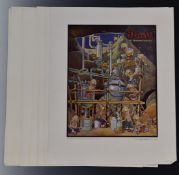 Sixteen Frosst Fine Pharmaceuticals novelty advertising featuring DingBats, each 48 x 38cm