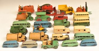 Twenty-six Dinky Toys and Dinky Supertoys diecast model agricultural, construction, commercial and