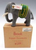 Steiff Harrods Knightsbridge exclusive limited edition felt elephant, in original box.