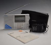 Sangean ATS 909 shortwave radio, in case with instructions and mains adapter