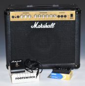 Marshall G30R CD amplifier with boxed Marshall Footsmith and Arion Hu-30 chromatic tuner