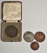 John of Gaunt Duke of Lancaster bronze token 1794 in original case, together with further tokens,