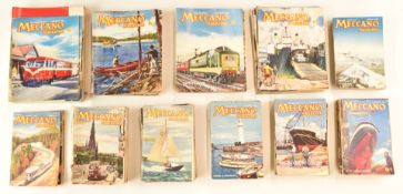 Approximately one hundred and fifty Meccano magazines dating from the 1950's and 1960's.