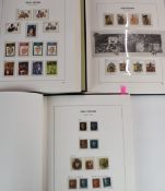 A mint and used GB stamp collection in three Stanley Gibbons albums from 1840 QV 1d black and 2d