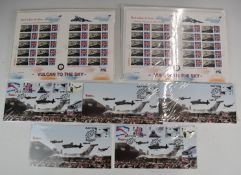 Five limited edition RAF covers (two flown) and two 'Vulcan to the sky' smiler sheets.